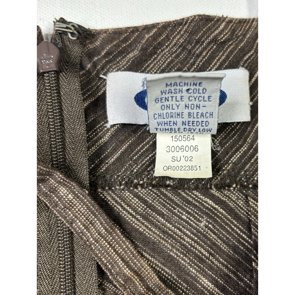 Old Navy Dress Women's 2 Linen Blend Brown Pencil Maxi Summer - Picture 4 of 12